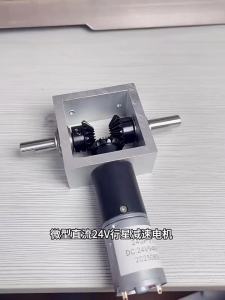 btnx Reversible rotation 1 input 2 output 24V DC planetary gear motor with right angle bevel gearbox - dual output shaft 9H4B3