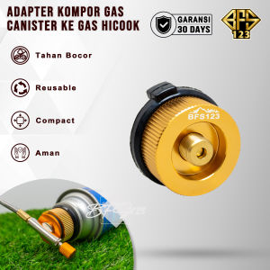 BFS123 Adaptor Konverter Kompor Gas Canister ke Gas Hicook - Outdoor - Hiking Model Bulat