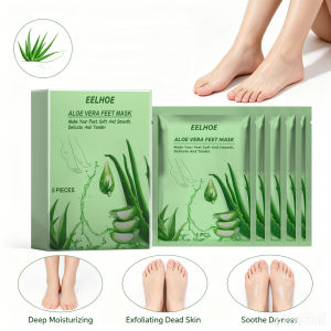 new Aloe Vera Foot Peel Mask Plant-based Dry Rough Skin Moisturizing Dead Skin Remover Exfoliating Socks Baby Soft Feet SPA Pedicure hot