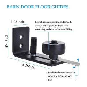 【COD&Ready Stock】Adjustable 8 in 1 Sliding barn door guide stainless Floor Guide Roller