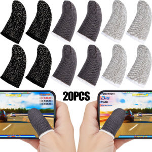 Available Stock+Free+Cod 20PCS Beehive Sleep-proof Sweat-proof Professional Touch Screen Thumbs Finger Sleeve for Pubg Mobile Phone Game Gaming Gloves