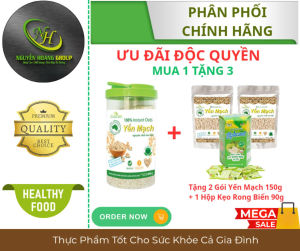 [HCM]Yến Mạch Nguyên Chất Ăn Liền Xuân An Hộp 800g ( Tặng Kèm 2 Gói Yến Mạch 150g + 1 Hộp Kẹo Rong Biển 90g))