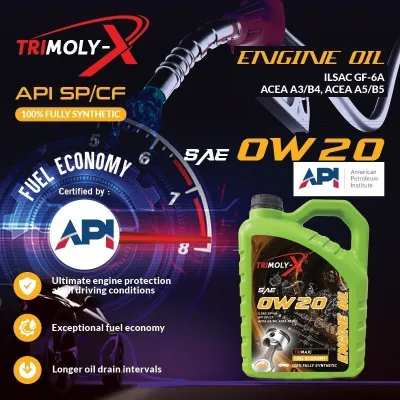TRIMOLY-X TRIMOLYX 0W20 FULLY SYNTHETIC ENGINE OIL SP/CF 4L Car Lubricant