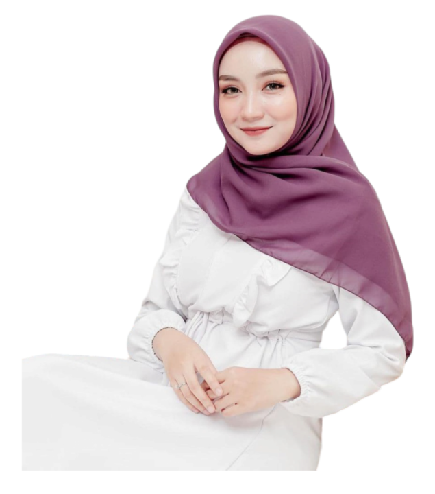 Jilbab Segiempat Bella Square Warna Violet / Hijab Segiempat | Lazada ...