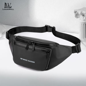 LouisWill Men Women Waist Bag Fashion Waterproof Sports Chest Bag Crossbody Bag Outdoor Cycling Bags Lightweight Casual Bag Multi-Compartment Fitness Travel Phone Bag