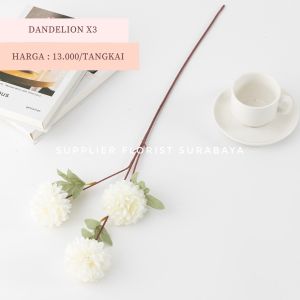 SFS - [CABANG 3] DANDELION BUNGA PALSU ARTIFICIAL FLOWER POMPOM PINGPONG POM POM HIASAN BUNGA BUKET BUNGA PALSU