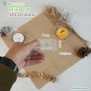 [1 PACK] Mika Plastik 7A 7B Kotak Kecil Isi 100 Pcs Kemasan Plastik Sekali Pakai jajanan Pasar Kue Basah Putu Ayu Klepon
