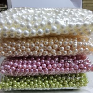 MUTIARA TINDIK MUTIARA PAKU WARNA WARNI UKURAN 8MM dan 6MM KUALITAS BAGUS DAN KILAU GRADE AA PER 400 AN GRAM