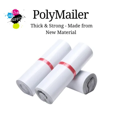 [100pcs] White Polymailer Bags – Waterproof Tear-Resistant Courier Shipping Bags for eCommerce & Mailing