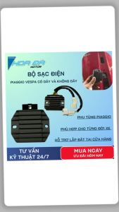 Bộ Chỉnh Lưu/ Bộ Sạc Điện Piaggio Vespa – Có dây & không dây chính hãng sạc ổn định bảo vệ hệ thống điện xe