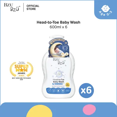 [6-in-1 Bundle] BZU BZU Head to Toe Baby Wash (600ml x 6)