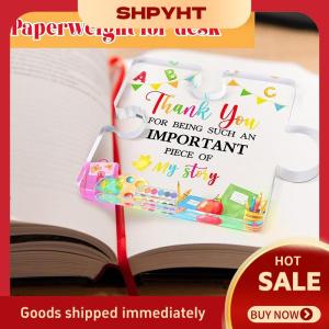 SHPYHT Sáng tạo không thường xuyên Acrylic câu đố đồ họa mảng bám mùa tốt nghiệp Cảm ơn bạn giáo viên phước lành mảng bám bàn văn phòng trang trí quà tặng