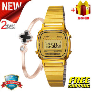 (สิงค้าขายดี)คาสิโอCasio นาฬิกาผู้หญิง รุ่น LA670WGA-9D สายสเตนเลส พิ้งโกลว เลื่อนปรับระดับเองได้ จัดส่งพร้อมกล่องคู่มือใบประกันศูนย์CMG 1ปี💯%