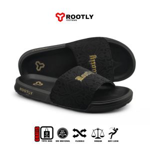Rootly - Sandal Selop Pria Fullblack Shift
