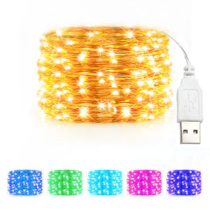 LED String Lights USB Christmas Lights Outdoor Garland Waterproof Fairy Light for Home Wedding Decor 10m/5m