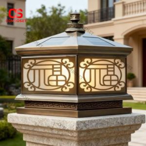 Đèn Trụ Cổng Hoa Văn Cổ Điển Trang Trí Sân Vườn Biệt Thự