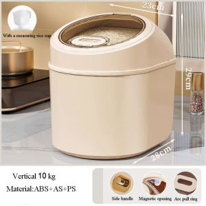 Rice Bucket 12.5KG Rice Storage Box Sealed Insect Proof Rice Dispenser Household Rice Tank Rice Barrel Kitchen Storage Container for Flour Grains