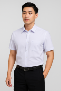 Áo sơ trắng tay ngắn Việt Tiến