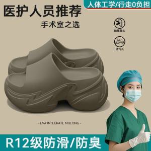 Free Shipping WomenS Thick-Soled Non-Slip Slippers 2026 New Style For Indoor Use Bathroom Quiet Odor-Resistant And Suitable For Summer