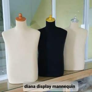 MANEKIN DM PRIA LAPIS BUSA TEBAL HITAM ATAU KREM