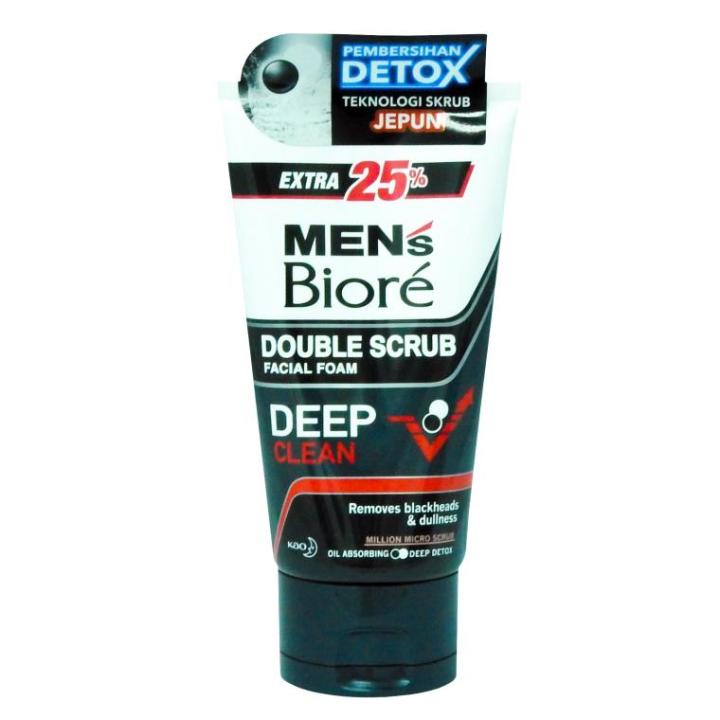 Biore Men S Facial Foam G Double Scrub Deep Clean Lazada