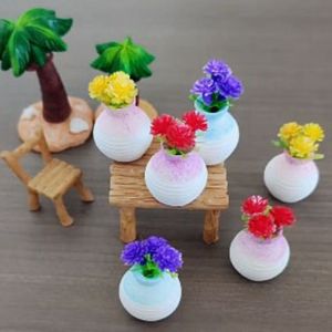 BESTOUR 1:12 Dollhouse Miniature 9 Colors Green Luo Plant High Quality Doll House Model Miniature Dollhouse Decorations