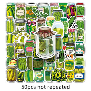 50PCS Sour cucumber creative food graffiti sticker hand ledger lunch box refrigerator creative DIY waterproof decorative sticker