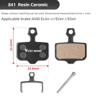 WEST BIKING Semi Metal Brake Pads 1Pairs Mountain Bike Brake Pad for Shimano XT Magura Hydraulic Disc Brake Pads Road Bike Accessories