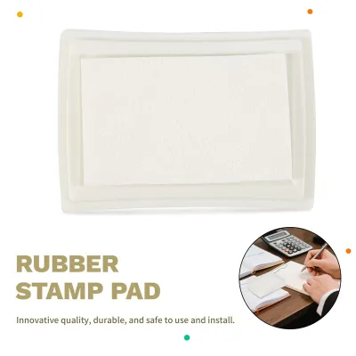 Well Made- 7.2 x 5.2 x 2.1 cm Teachers Ink Stamp and Pad Kids Toy - White