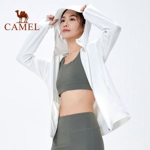 Camel outdoor womens anti-ultraviolet UPF 50+ thin jacket quick dry coat