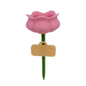 CNIWEN6 Flower Shape Bee Butterfly Water Cup Plastic Colorful Bee Watering Station Creative Weather-Resistant Butterfly Bee Mixer Outdoor Garden Decor