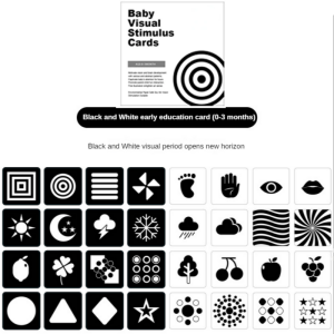 [4 at $9.90] Montessori Baby Visual Stimulation Cards (0-36 Months) Early Educational Baby Learning Cognition