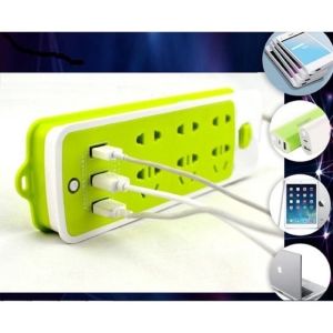 [HCM] (HÀNG TỐT) Ổ Cắm Điện Xanh Lá Đa Năng - Ổ Cắm Điện 6 Lỗ Sạc Nhanh Kèm 3 Lỗ Sạc USB- Nạp Điện Trực Tiếp Và Cấp Tốc Cho Mọi Thiết Bị Chống Giật Giúp Tiết Kiệm Điện Và Tiện Lợi