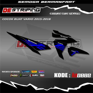 Striping Stiker Variasi Motor Vario 125 150 Led Semifull Motif Balab Racing Keren Kode LA0882