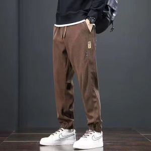 เสื้อสเวตเตอร์ผู้ชายกันหนาวพร้อมกํามะหยี่หนากางเกงเก็บความร้อนกางเกงลําลองสญี่ปุ่น