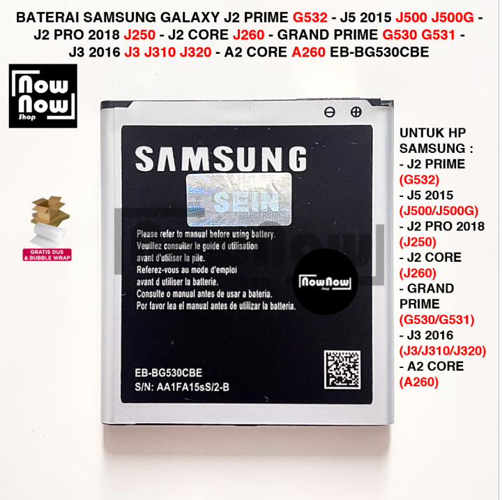 Baterai Samsung Galaxy J2 Prime G532 J5 2015 J500 J500G J2 Pro