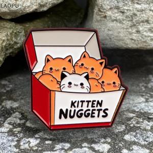 🎉【Low price】🎉LAOPU Kawaii Cat Pin Cartoon Raccoon Brooches On Clothes Badge Bag Clothes Lapel Woman Men Jewelry Gifts