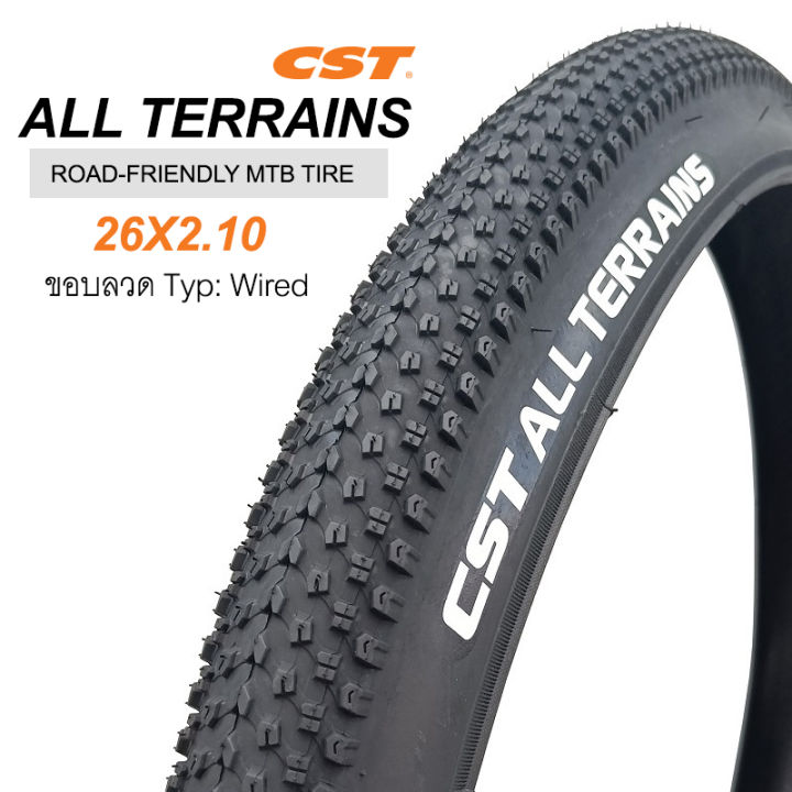 ยางจักรยาน CST ALL TERRAINS 26x2.10 ขอบลวด Road-friendly MTB tire