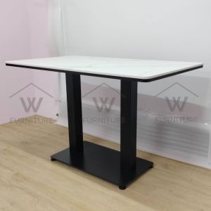 WFURNITURE Cafe table Sintered Stone/ Dining Table/Meja makan kafe /Meja Kopi / Stone Table/Balcony/ Restaurant Hot pot餐桌