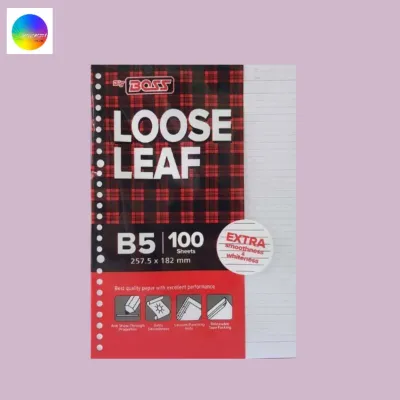 Loose Leaf B5 100 Big Boss Besar Bergaris / Kertas isi Binder File Ukuran B5 isi 100 Lembar Garis(ORIGINAL PRODUK)