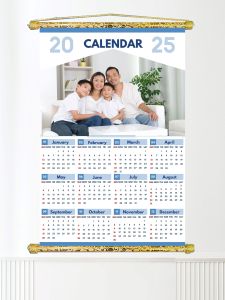 Tranh Liễn Lịch Tết 2025 tỉ lệ 3:4 chất liệu vải canvas