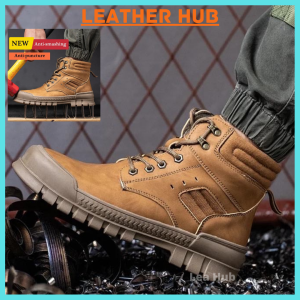 Mens Safety Boots shoes Kasut Keselamatan Oil Resistant Protector Military Tactical Big Size Army Bot
