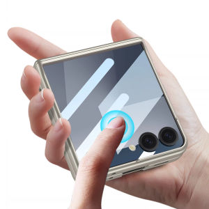 Magnetic Hinge All-included Case for Samsung Galaxy Z Flip 7 6 Outer Screen Protective Matte Hard Cover For Galaxy Z Flip7 Case