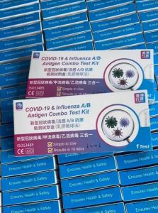 ชุดตรวจ 3in1 หวัดใหญ่fluA/B RSV hMPV อะดีโนไวรัส Covic [กล่อง1:1] ป้ายจมูก ที่ตรวจโรคระบบทางเดินหายใจ รีเจน REAGEN