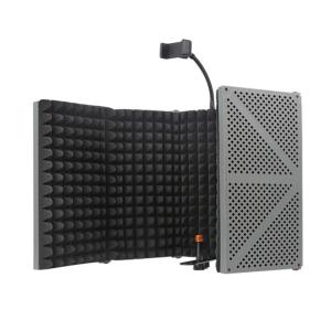 Portable Microphones Sound Absorbers with Five Foldable Panel Microphones Insulation for Clear Recordings