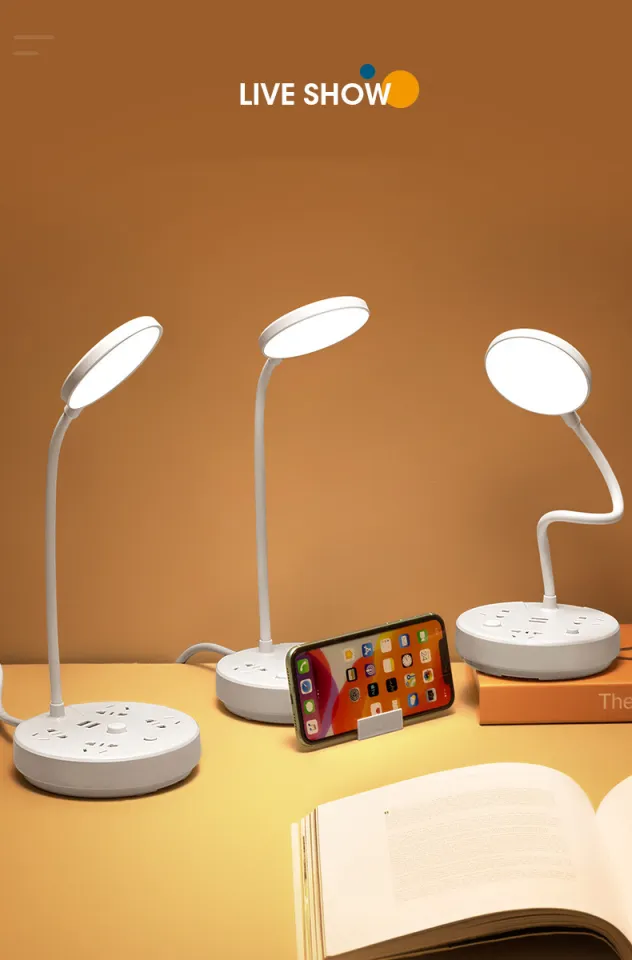 LED Lamp Table Light Shade For Study Rechargeable Desk Night