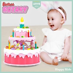 [AFive] Birthday Cake Rotary | Mainan Kue Ulang Tahun Anak Music | Mainan Anak Perempuan 2-3-4-5-6 Tahun