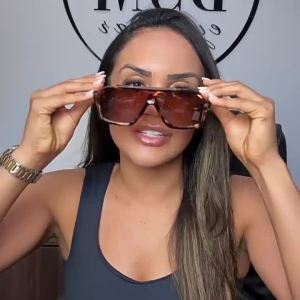Retro large-frame square aviator sunglasses for men and women niche avant-garde pilot style simple outdoor sun protection eyewear