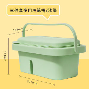 Portable 3 IN 1 Brush Washing Bucket For Watercolour Acrylic Paint Oil Painting(RANDOM PICK COLOR)