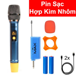 Micro Không Dây Karaoke Max 36 & Max 56 Pin Sạc Mẫu Mới 2023 Màn Hình LED Chống Hú Tốt Hát Nhẹ Sóng Mạnh